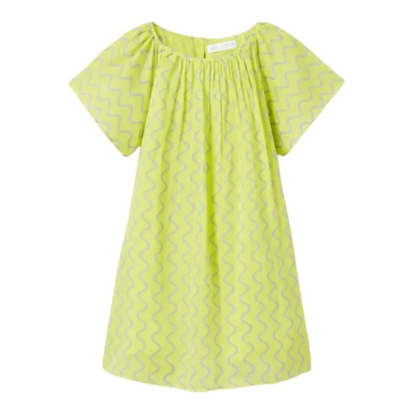 ZARA Kids | Lime Green | SCALLOPED DRESS - Picture 2 of 5